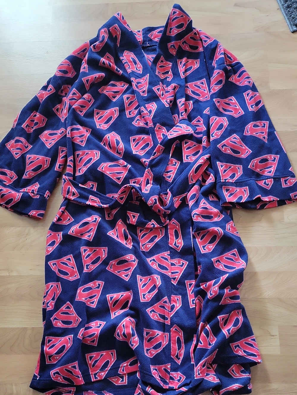 💲Navy Blue and Red Superman Logo Robe - One Size 3/$9